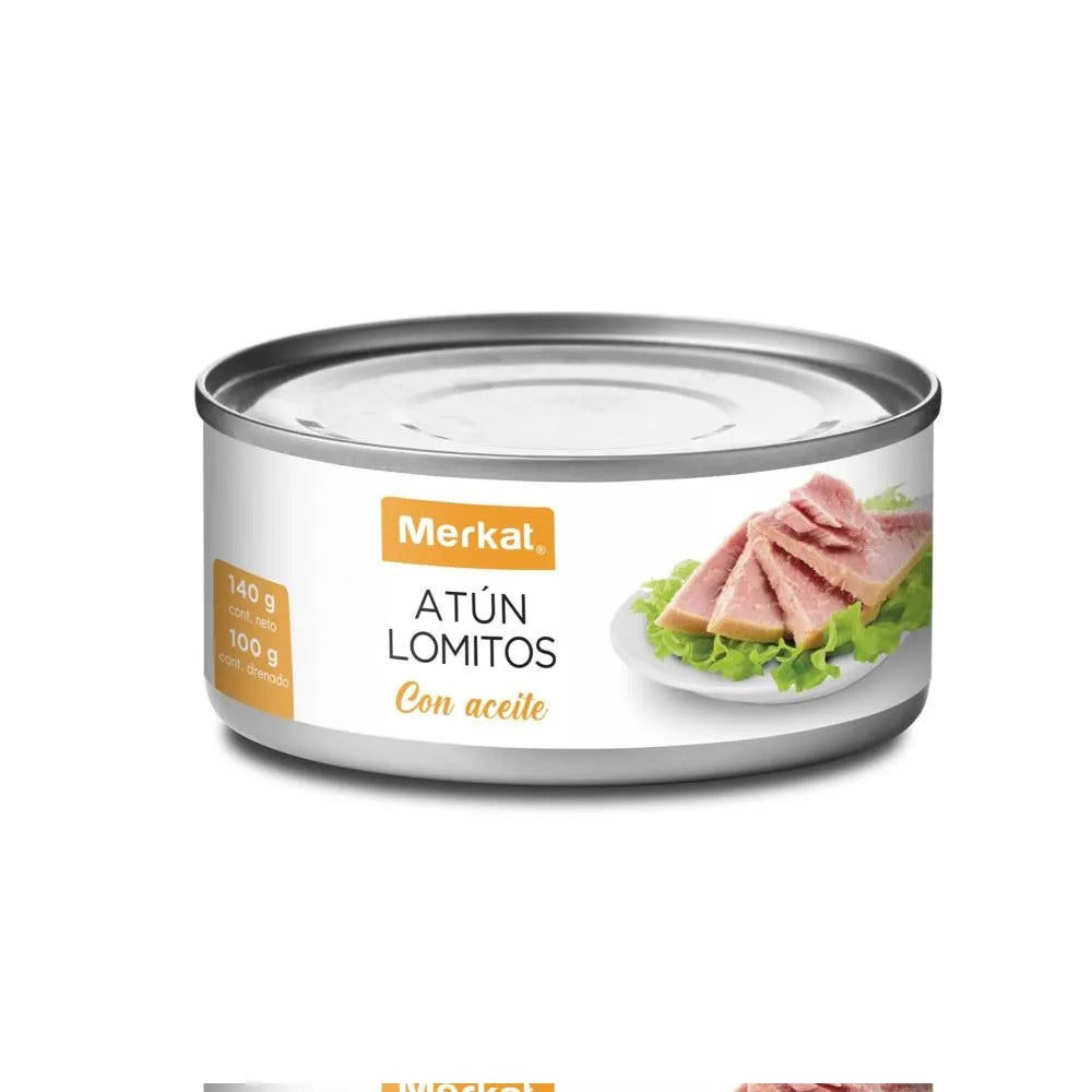 Atún Lomitos con Aceite MERKAT 140 Gramos