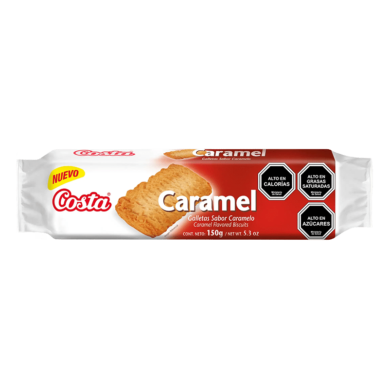 Galletas sabor caramel COSTA 140 gramos
