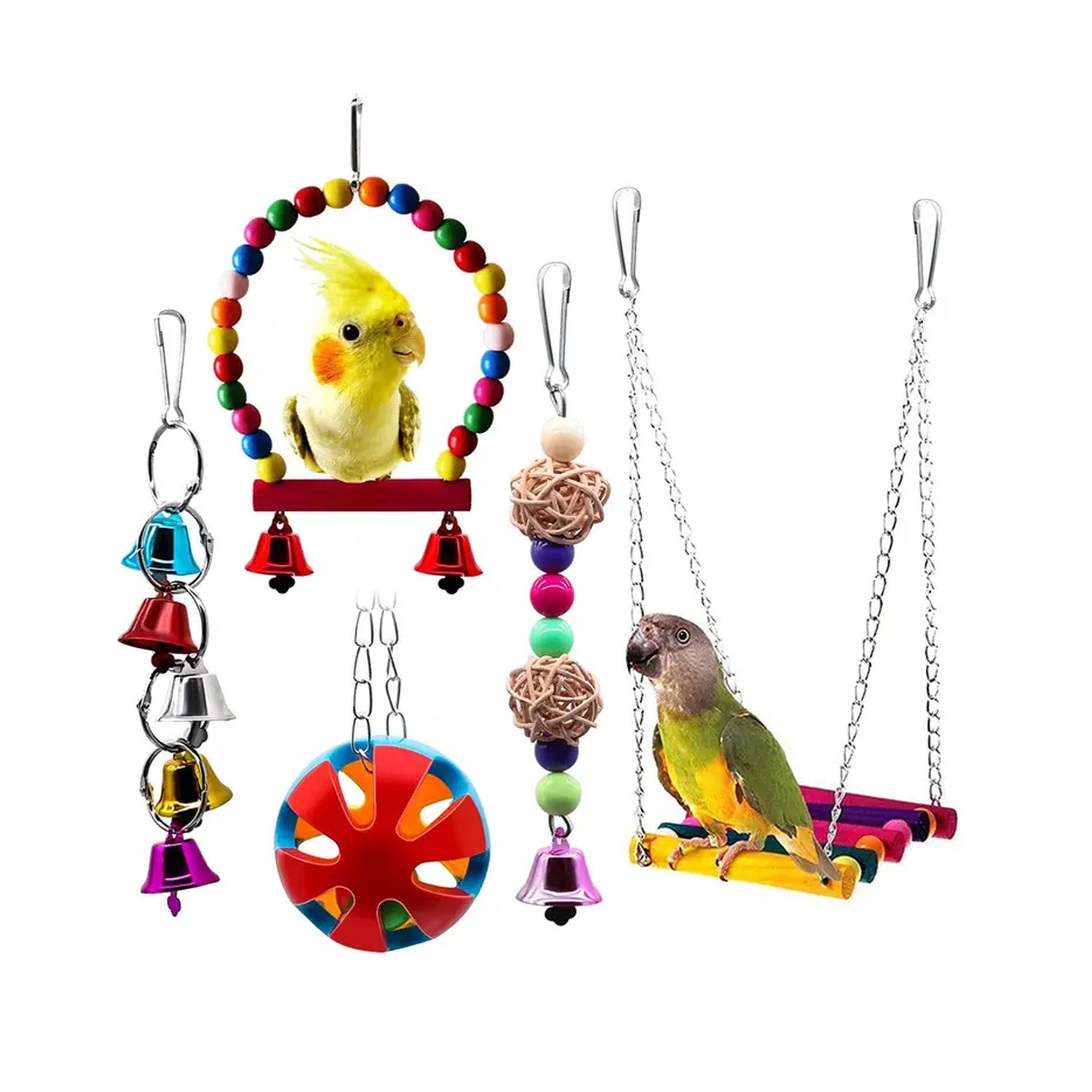 Set Juguetes Loro Pajaro 5 piezas