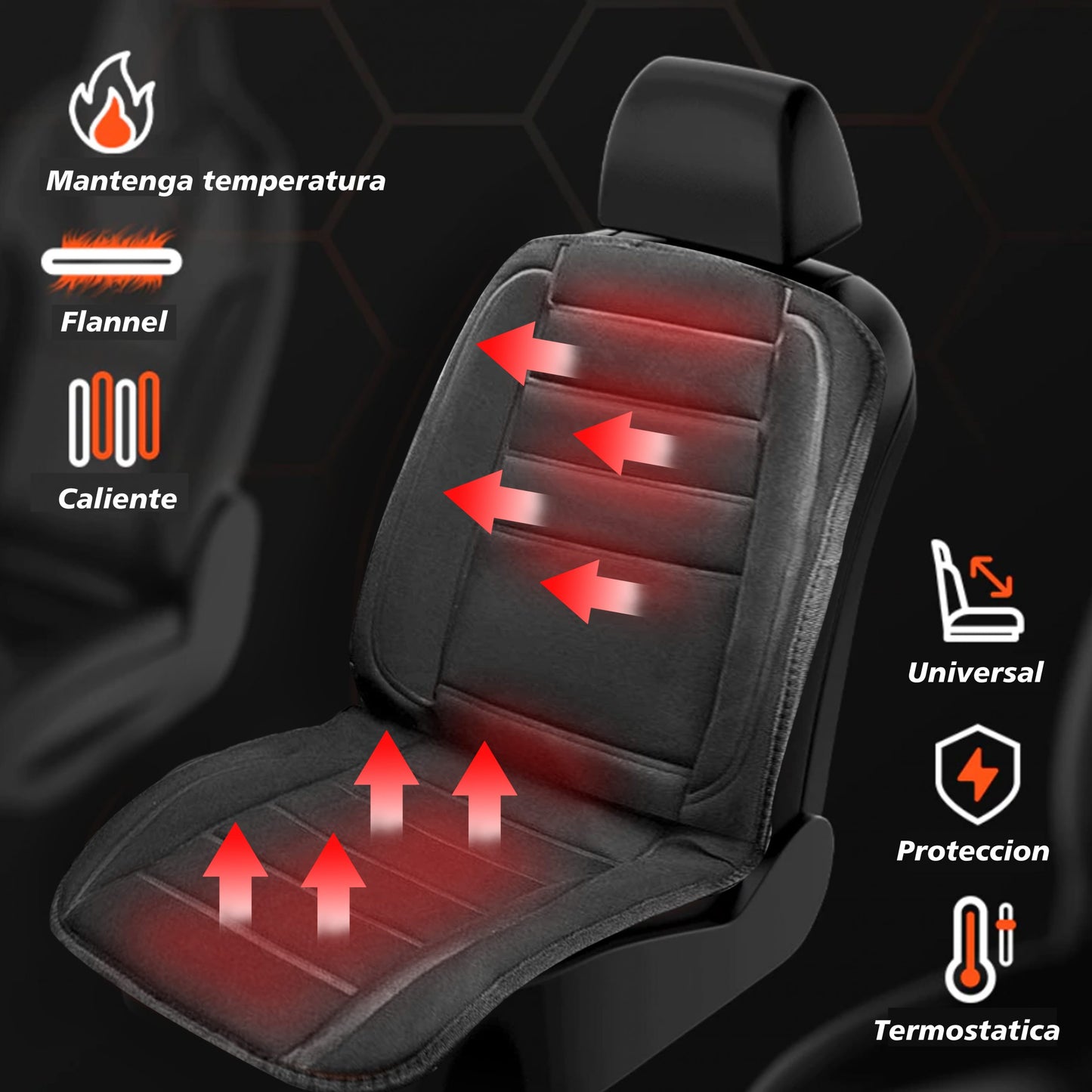 Funda Calefaccionable para Asiento de Auto