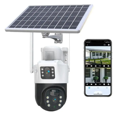 Cámara Solar 2K Doble Lente 360