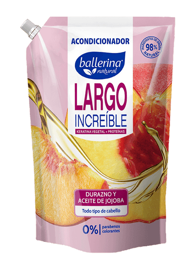 Ballerina Acondicionador Largo Increíble Durazno y Jojoba Doypack 750ml