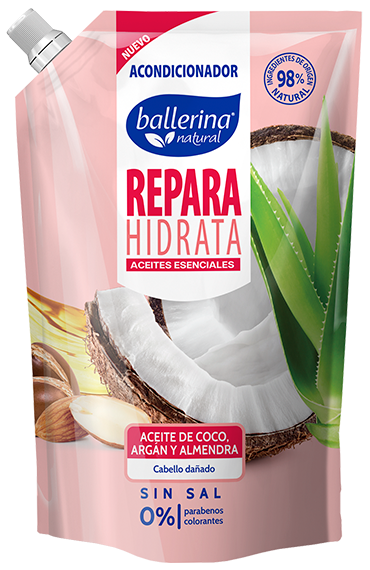 Ballerina Acondicionador Repara Aceite de Coco y Almendra Doypack 750ml