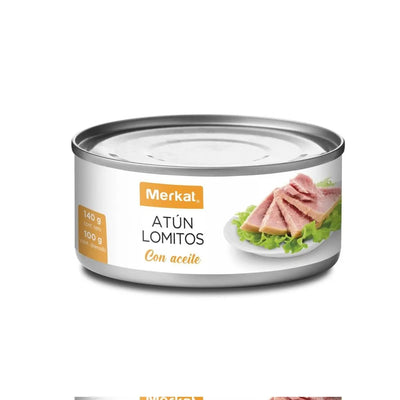 Atún Lomitos con Aceite MERKAT 140 Gramos