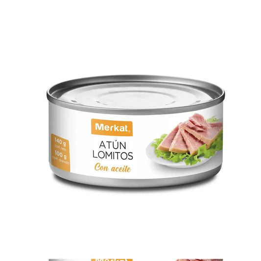 Atún Lomitos con Aceite MERKAT 140 Gramos