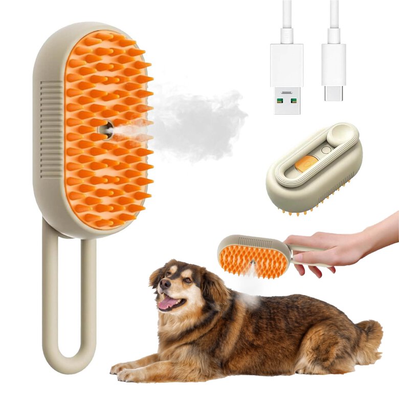 Cepillo de baño masajeador 2 en 1 para mascotas
