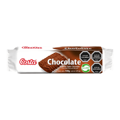 Galletas sabor chocolate COSTA 140 gramos