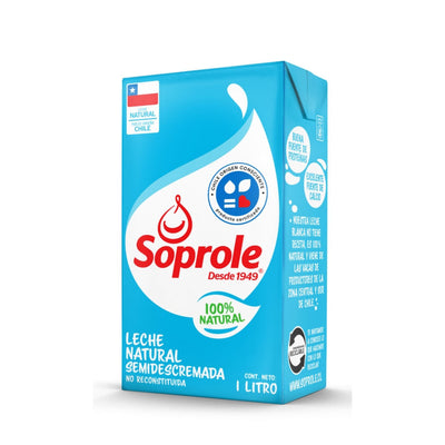 Leche semidescremada SOPROLE 1 Litro